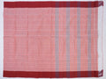 pinkish red grid pattern Narayanpet cotton saree