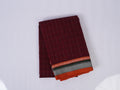 deep maroon Narayanpet cotton saree