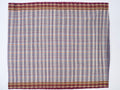white and purple Narayanpet cotton saree with multicolor horizontal stripes