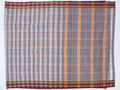 white and purple Narayanpet cotton saree with multicolor horizontal stripes