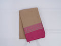 brown & pink Phulia saree