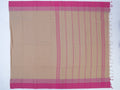 brown & pink Phulia saree