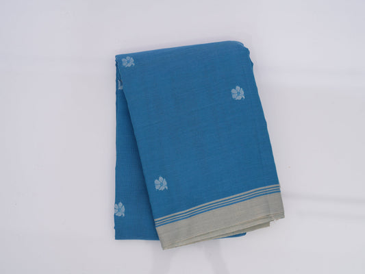 Phulia Blue Saree — View 1