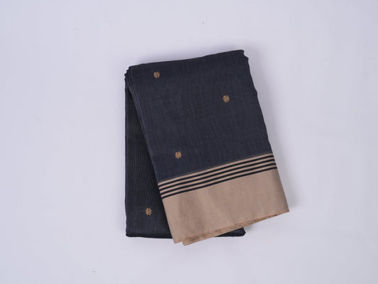 greyish blue Phulia saree