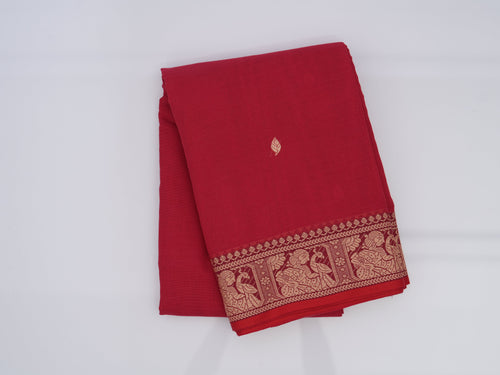 Phulia Red Saree F — View 1
