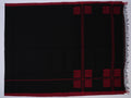 black with red striped gap border Phulia saree