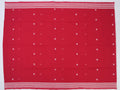 red Phulia saree with striped border