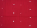 red Phulia saree with striped border