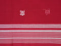red Phulia saree with striped border