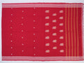 red Phulia saree with striped border