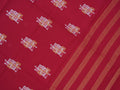 red Phulia saree with striped border