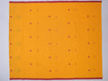 yellow Phulia saree with lotus motifs