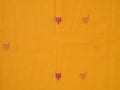 yellow Phulia saree with lotus motifs