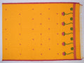 yellow Phulia saree with lotus motifs