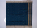 teal blue Phulia cotton saree