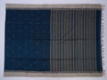 teal blue Phulia cotton saree